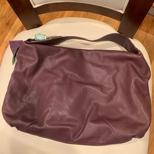 Juicy couture purple soft real leather handbag